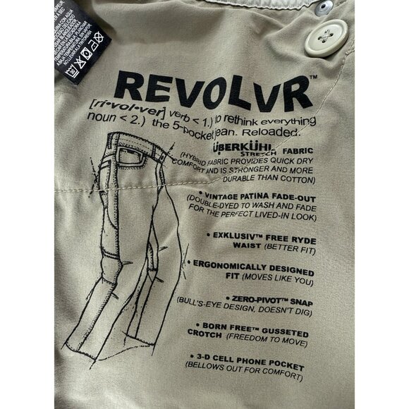 Kuhl Revolvr Pants Mens Vintage Patina Dye Outdoor Hiking Work Size 34x30 Khaki - Picture 11 of 14
